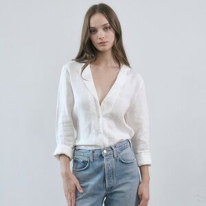 Vincent James Hutton Button Front Linen Shirt